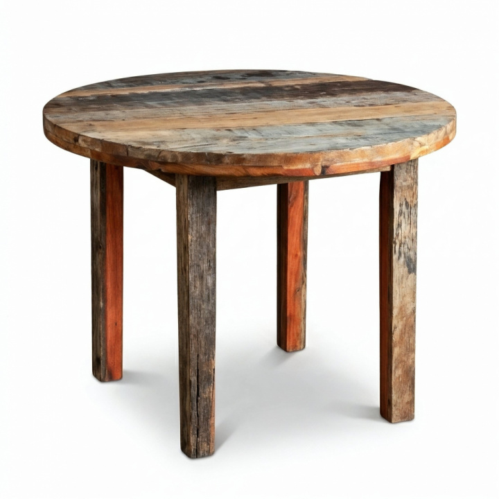 Table de salle à manger ronde \'Birka\' 105 x 105 cm - Vintage dans le groupe Vintage / Tables Vintage / Tables à manger vintage chez Reforma (010-natural)