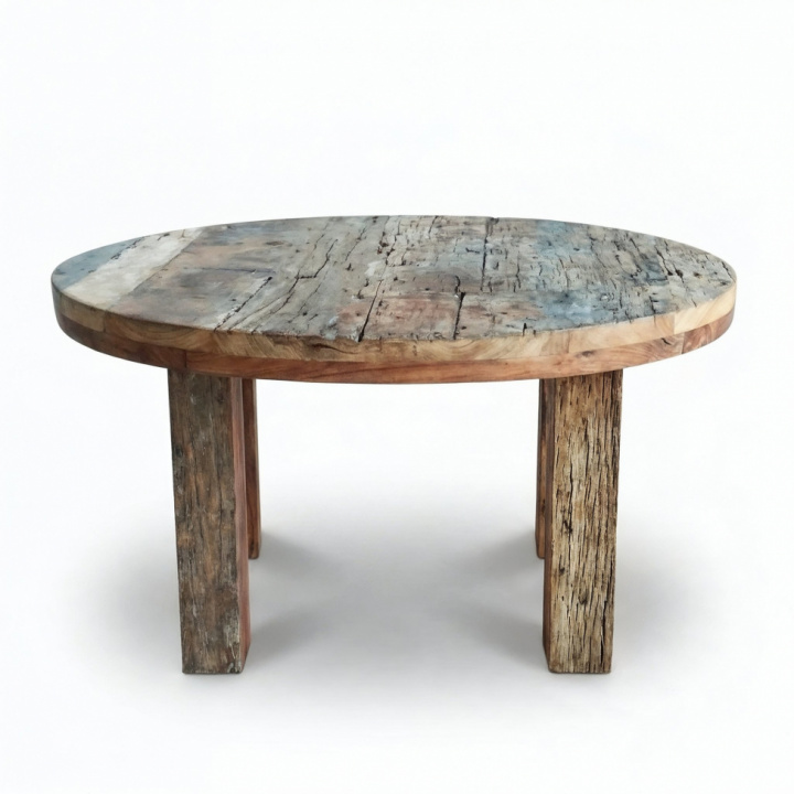 Table basse ronde \'Birka\' 85 x 85 cm - Vintage dans le groupe Vintage / Tables Vintage / Tables basses vintage chez Reforma (019-natural)