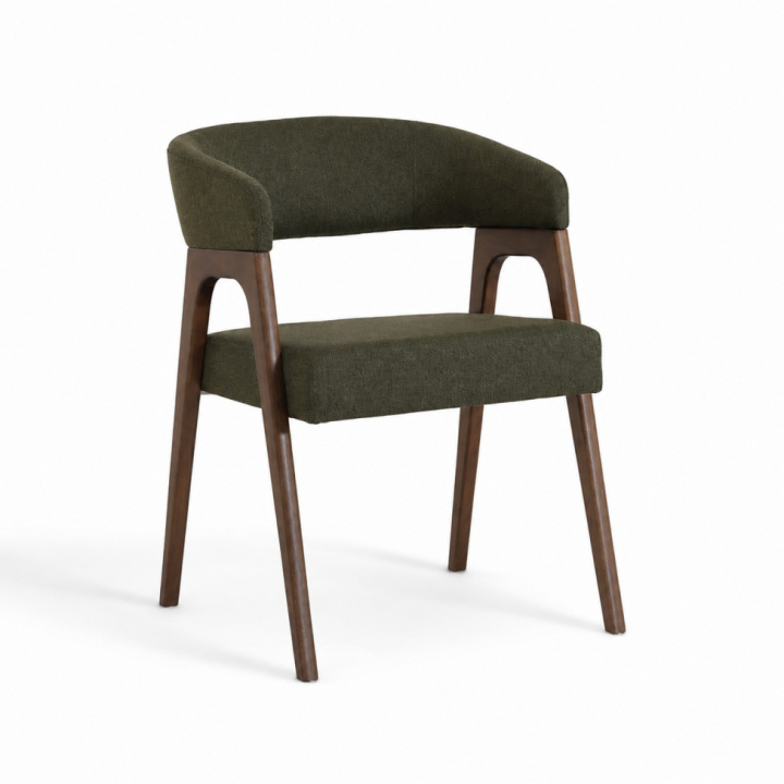 Chaise \'Alba \'- Noyer/Vert dans le groupe Meubles / Meubles d\'assise / Chaises chez Reforma (071-green)