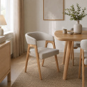 Chaise \'Alba\' - Naturel/Gris