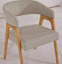 Chaise \'Alba\' - Naturel/Gris