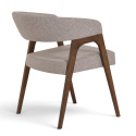 Chaise \'Alba\' - Noyer/Greige