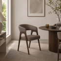Chaise \'Alba\' - Noyer/Marron
