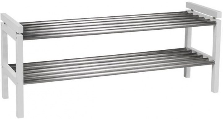 Support à chaussures \'Confetti\' 100cm - Métal/ Blanc dans le groupe Meubles / Étagères & rangement / Étagères à chapeaux et à chaussures chez Reforma (103629)