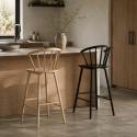 Tabouret de bar \'Astrid\' - Pigmenté blanc