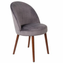 Chaise de salle à manger \'Glad\' - Velours/Gris