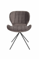 Chaise \'Omg\' - Velours/Gris