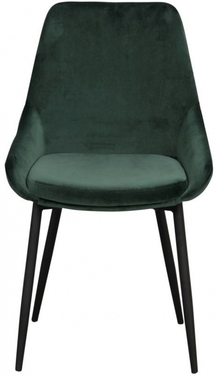 Chaise \'Sierra\' - Velours vert/noir dans le groupe Meubles / Meubles d\'assise / Chaises chez Reforma (110397)