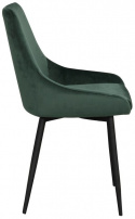 Chaise \'Sierra\' - Velours vert/noir