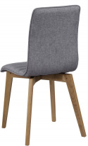 Chaise \'Gracy\' - Gris clair/Chêne