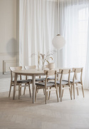 Table à manger \'Filippa\' Ronde 120cm - Blanchi