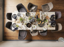 Table à manger \'Fred\' 240x100cm - Chêne blanchi Noir
