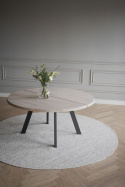 Table à manger \'Fred\' Ronde 160cm - Chêne blanchi