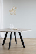 Table à manger \'Fred\' Ronde 160cm - Chêne blanchi