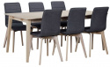 Table à manger \'Filippa\' 170x105cm - Chêne/Chêne blanchi