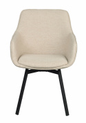Fauteuil \'Alison\' - Beige clair/noir