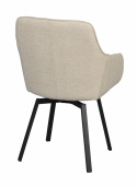 Fauteuil \'Alison\' - Beige clair/noir