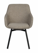 Fauteuil \'Alison\' - Beige foncé/noir