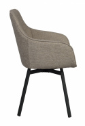 Fauteuil \'Alison\' - Beige foncé/noir