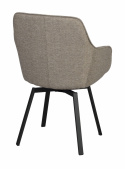 Fauteuil \'Alison\' - Beige foncé/noir
