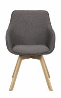 Fauteuil \'Alison\' - Gris/chêne