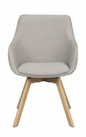 Fauteuil \'Alison\' - Beige/chêne