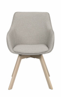 Fauteuil \'Alison\' - Beige/blanc pigmenté