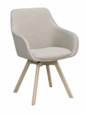 Fauteuil \'Alison\' - Beige/blanc pigmenté
