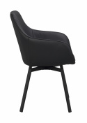 Fauteuil \'Alison\' Cuir - Noir