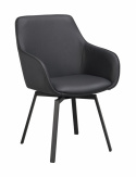 Fauteuil \'Alison\' Cuir - Noir