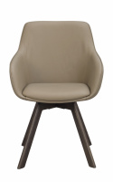 Fauteuil \'Alison\' Cuir - Beige/marron