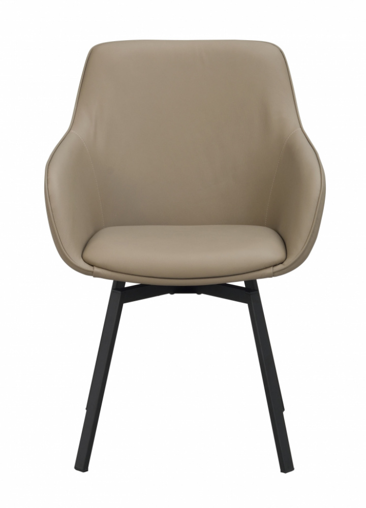 Fauteuil \'Alison\' Cuir - Beige/noir dans le groupe Meubles / Meubles d\'assise / Chaises chez Reforma (118147)