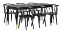 Table à manger \'Fenwood\' - Noir 180x90cm