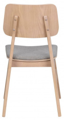 Chaise \'Nagano\' - Chêne blanchi/L gris clair