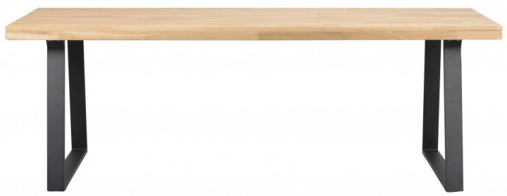 Table à manger \'Brooklyn\' 220x95cm - Chêne/Pieds noirs en U dans le groupe Meubles / Tables / Table à manger chez Reforma (119822)