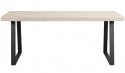 Table à manger \'Brooklyn\' 170x95cm - Pigmenté en blanc/Noir U-pieds