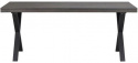 Table à manger \'Brooklyn\' 170x95cm - Brun foncé/X-pieds