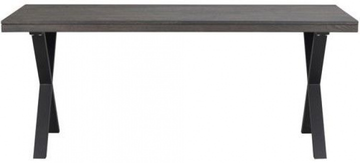 Table à manger \'Brooklyn\' 170x95cm - Brun foncé/X-pieds dans le groupe Meubles / Tables / Table à manger chez Reforma (119837)
