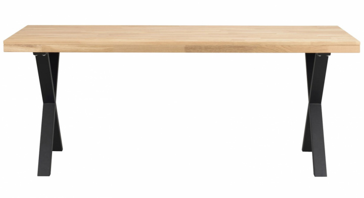 Table à manger \'Brooklyn\' 170x95cm - Chêne/Noir X-pieds dans le groupe Meubles / Tables / Table à manger chez Reforma (119839)