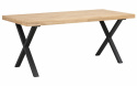 Table à manger \'Brooklyn\' 170x95cm - Chêne/Noir X-pieds