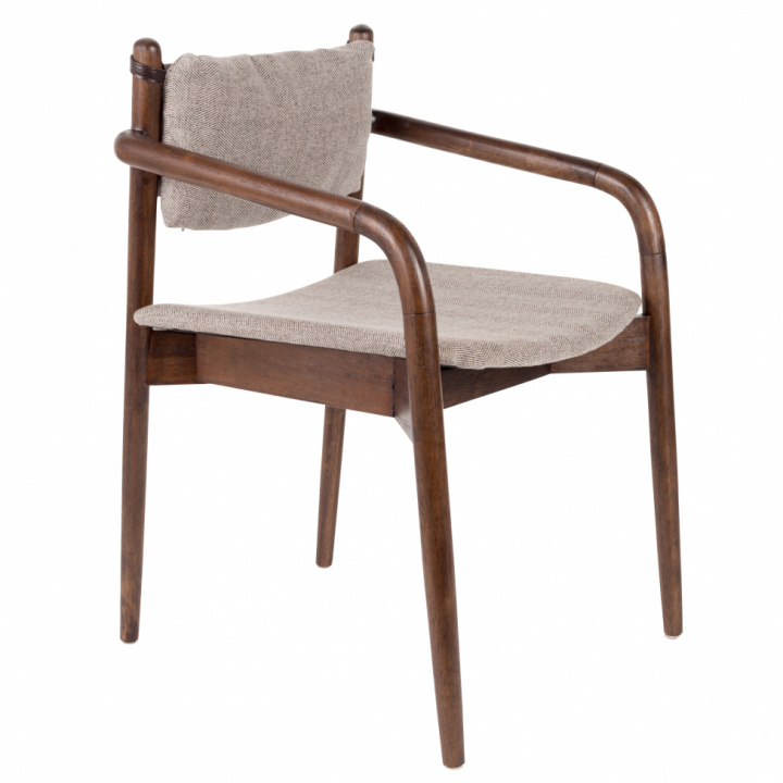 Chaise \'Torrance\' Accoudoir - Beige/Brun dans le groupe Meubles / Meubles d\'assise / Chaises chez Reforma (1200168)