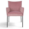 Fauteuil \'Dion\' - Velours/Rose