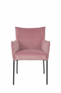 Fauteuil \'Dion\' - Velours/Rose