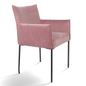 Fauteuil \'Dion\' - Velours/Rose