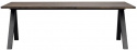 Table à manger \'Carradale\' 220x100cm - Marron/Pieds en V