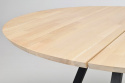 Table à manger \'Carradale\' Ronde 150cm - Pigmenté blanc/Pieds en V