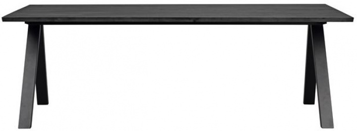 Table à manger \'Carradale\' 220x100cm - Noir/Pieds en V dans le groupe Meubles / Tables / Table à manger chez Reforma (120326)