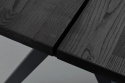 Table à manger \'Carradale\' 220x100cm - Noir/Pieds en V