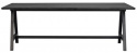 Table à manger \'Carradale\' 220x100cm - Noir/A-pied