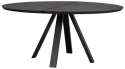 Table à manger \'Carradale\' Ronde 150cm - Noir/V-pied
